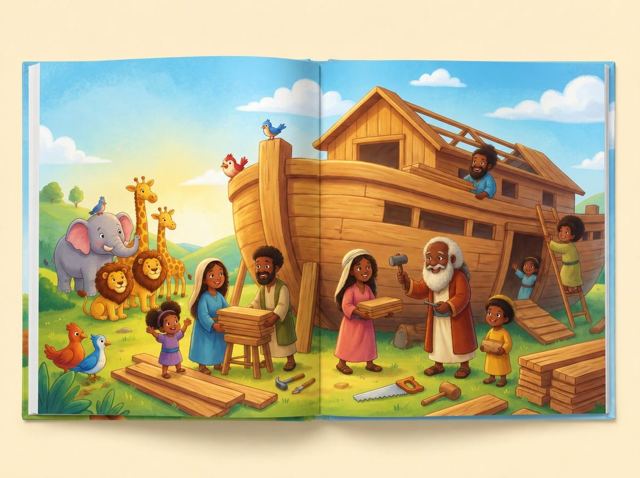 Noah builds the ark, Heritage Edition