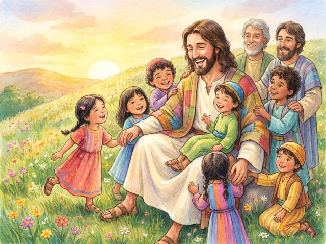 Jesus and the children, original edition